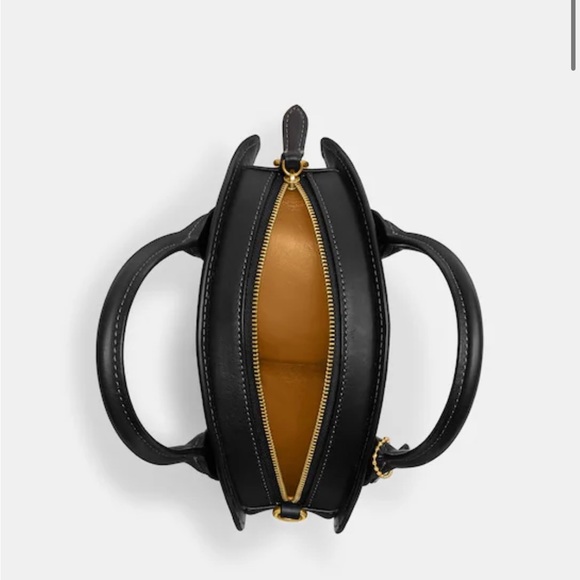 Nwt Coach Runway Crescent Moon Leather Black Crossbody Clutch Bag Rare Purse Sky - Picture 5 of 13